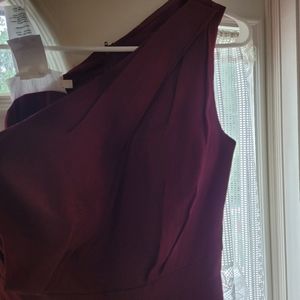 One shoulder with dress
